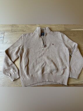 Vintage polo ralph lauren blue label cotton sweater pullover mens XL